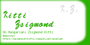 kitti zsigmond business card